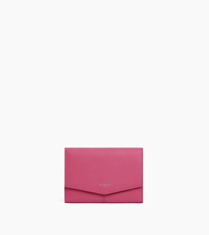Le Tanneur Wallets Women Large Zipped Wallet In Smooth Leather Pink Fuxia