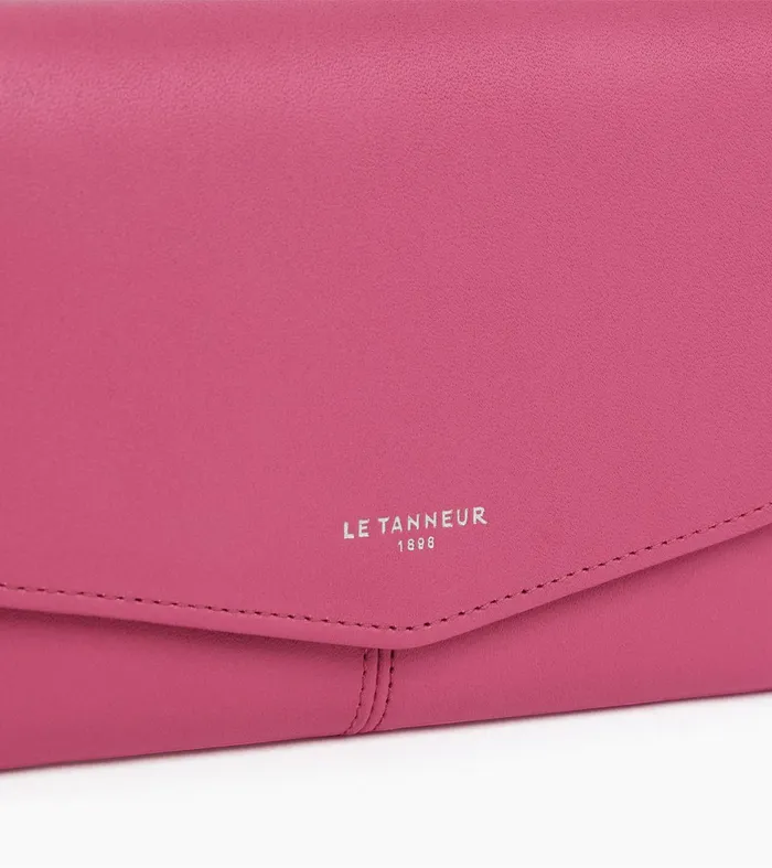 Le Tanneur Wallets Women Large Zipped Wallet In Smooth Leather Pink Fuxia