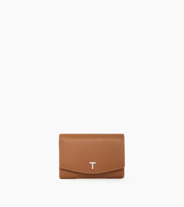 Le Tanneur Wallets Women Small Zipped Wallet In Grained Leather Brown Tan