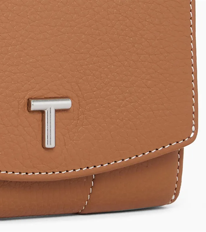 Le Tanneur Wallets Women Small Zipped Wallet In Grained Leather Brown Tan