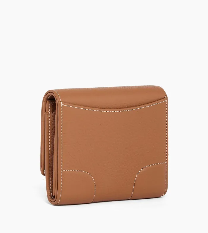 Le Tanneur Wallets Women Small Zipped Wallet In Grained Leather Brown Tan