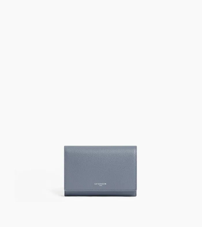 Le Tanneur Wallets Women Wallet In Grained Leather Clay Blue