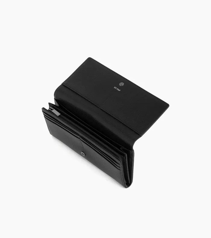 Le Tanneur Wallets Women Zipped Travel Companion In Grained Leather Black