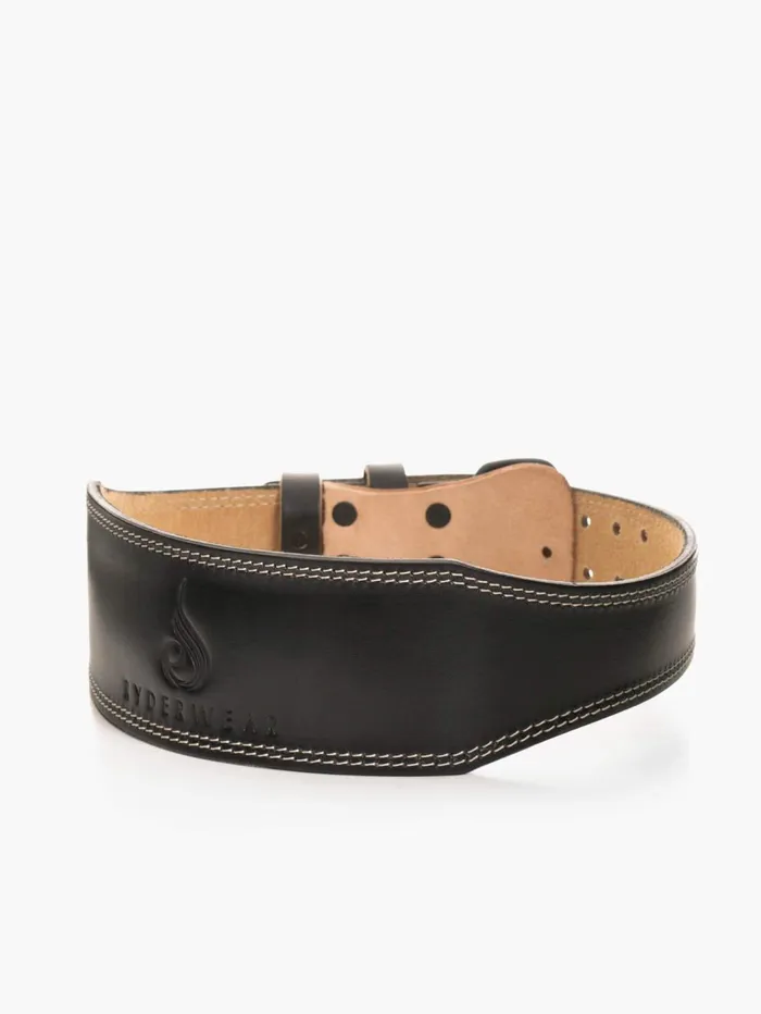 Leather Lifting Belt 8211 Black Women Ryderwear Weightlifting Belts