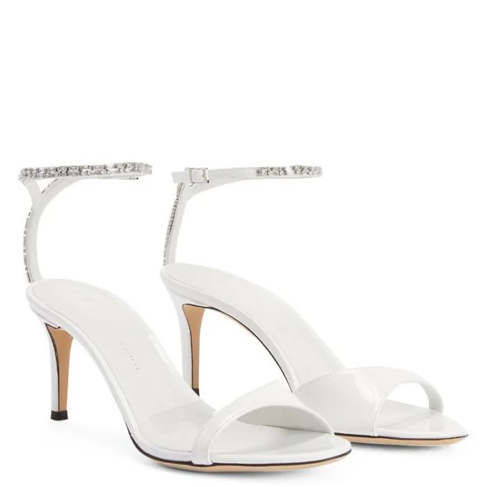 Leeah Crystal White Women Giuseppe Zanotti Sandals
