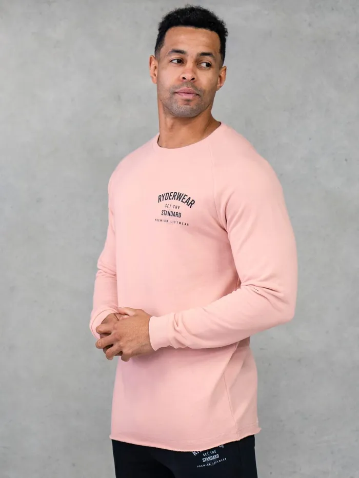 Legacy Crewneck 8211 Faded Pink Men Ryderwear Sweaters and Hoodies