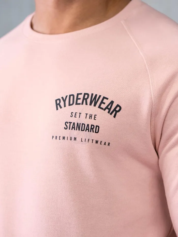 Legacy Crewneck 8211 Faded Pink Men Ryderwear Sweaters and Hoodies