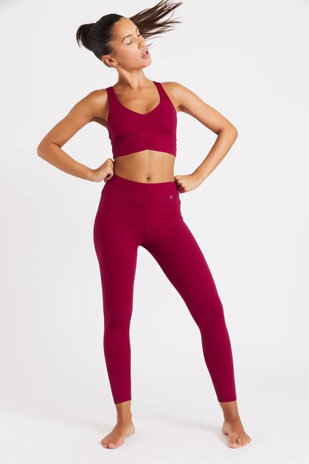 Legging Red 8211 EAGLE WELLNESS Red Women Banana Moon Leggings and Pants