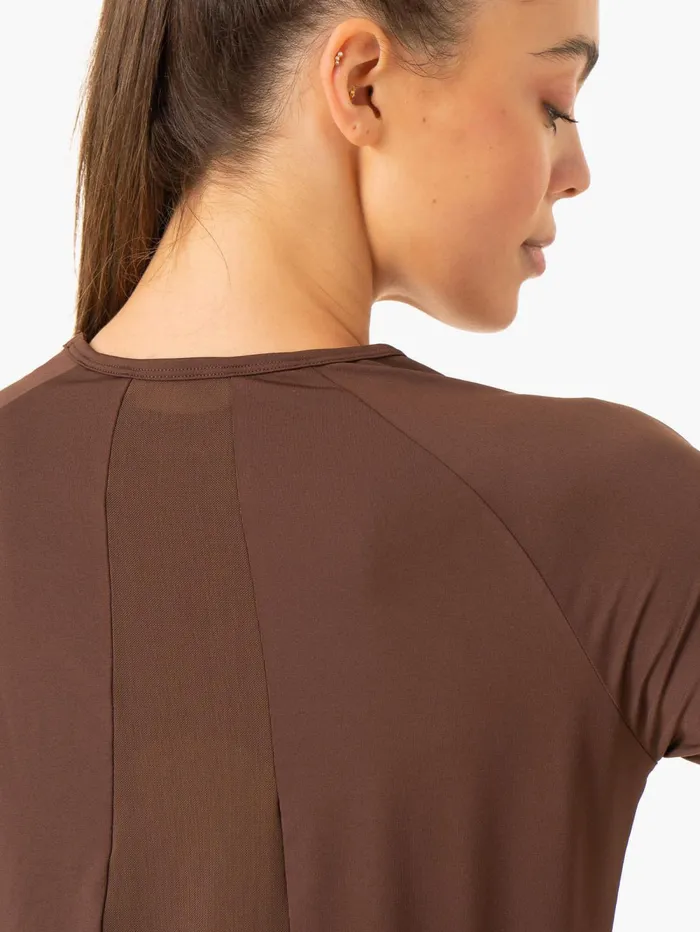 Level Up Training TShirt 8211 Chocolate Women Ryderwear Tops