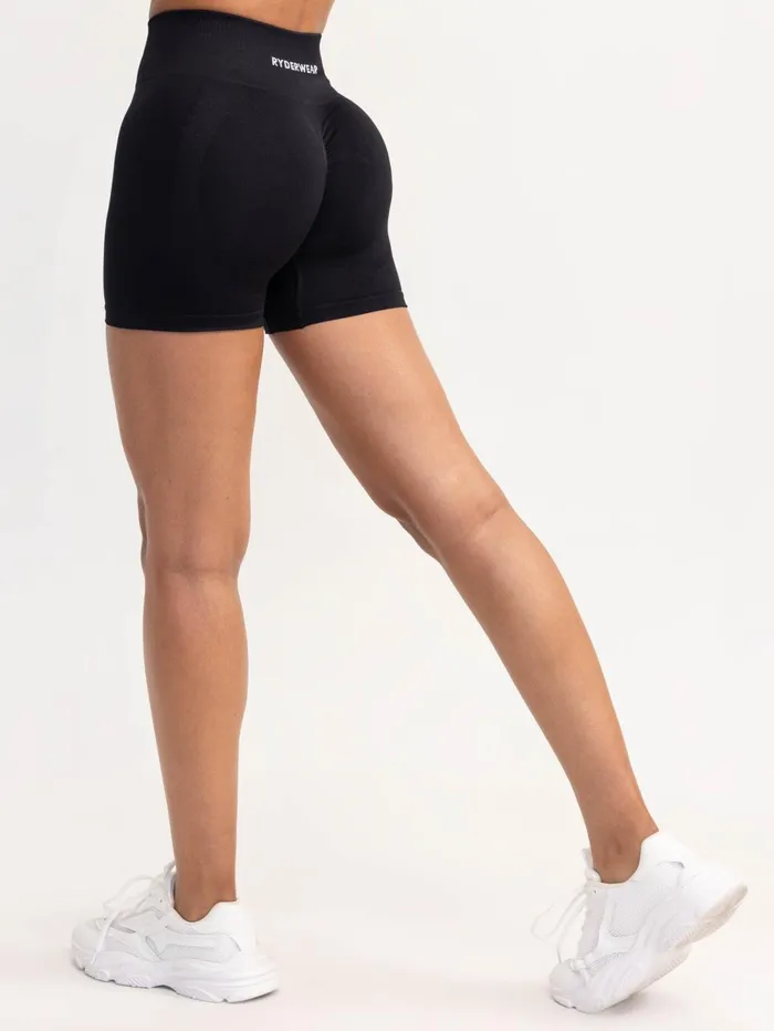 Lift 20 BBL Seamless Shorts 8211 Black Women Ryderwear Gym Shorts