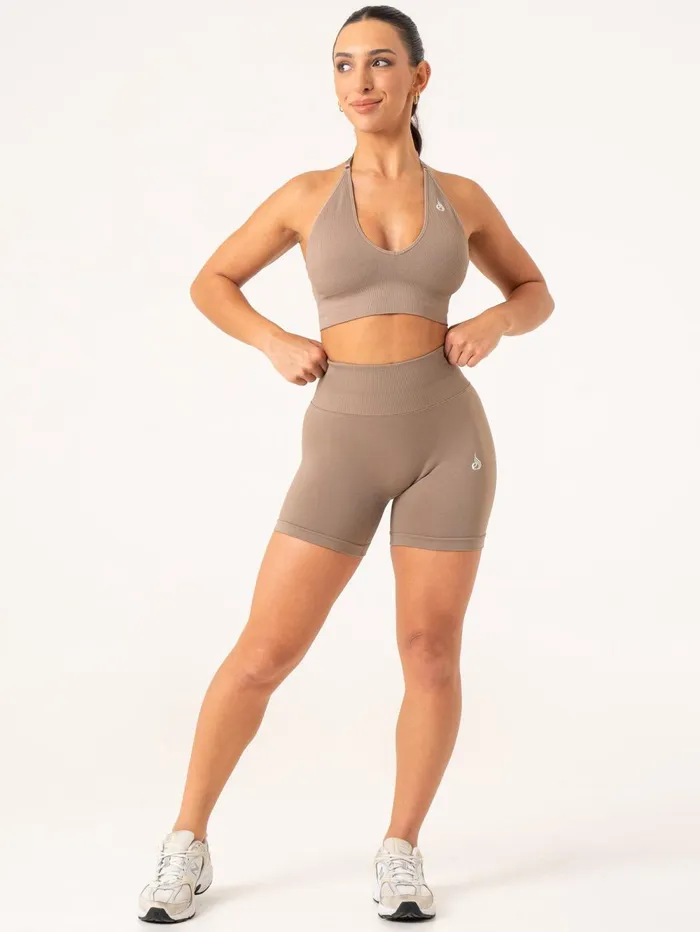 Lift BBL Scrunch Seamless Shorts 8211 Taupe Women Ryderwear Gym Shorts