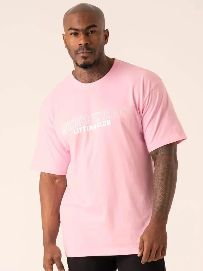 Lifting Club TShirt 8211 Pink Men Ryderwear Tops