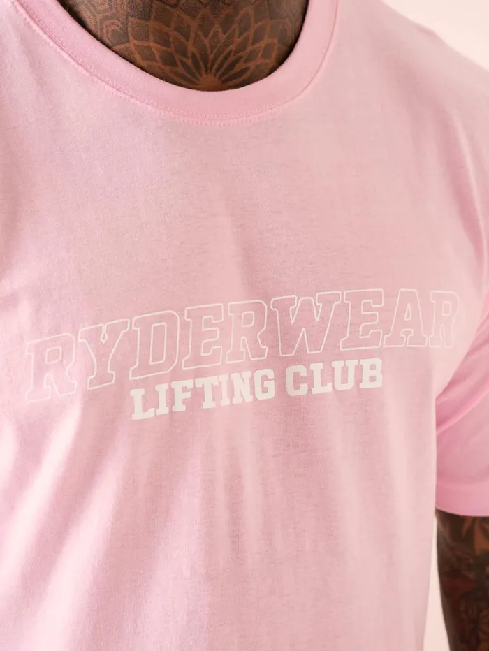 Lifting Club TShirt 8211 Pink Men Ryderwear Tops
