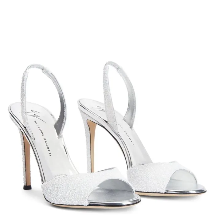 Lilibeth Glitter White Women Giuseppe Zanotti Sandals