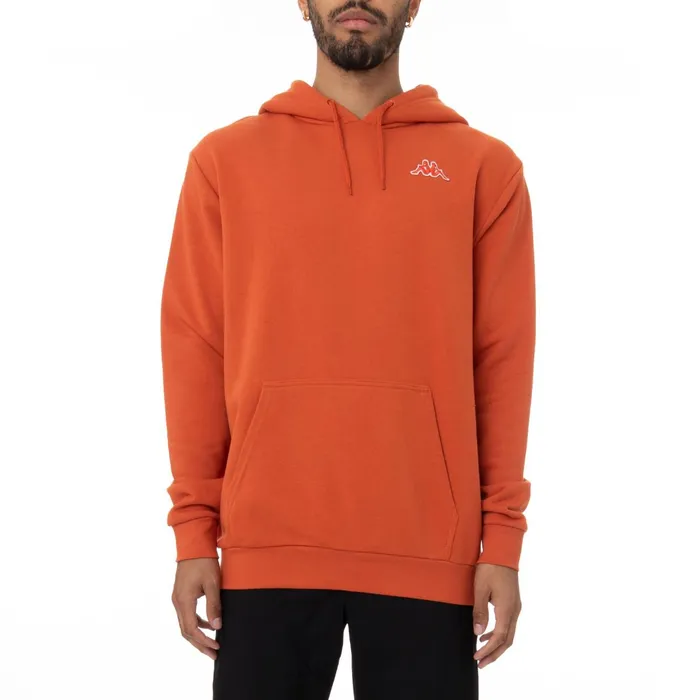 Logo Fleece Caiok Hoodie 8211 Orange Orange Kappa Mens Retro Sport