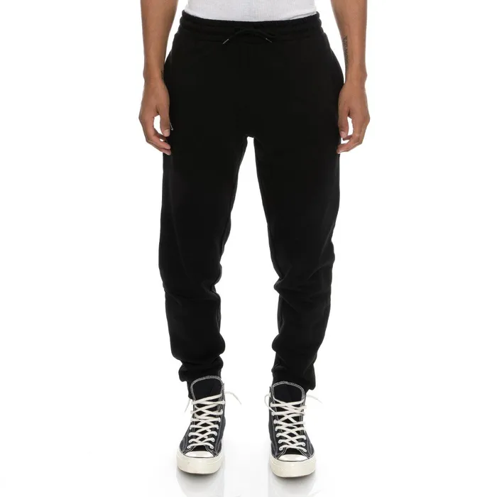 Logo Fleece Zanok Sweatpants 8211 Black Black Kappa Mens Sweatsuits Near Me