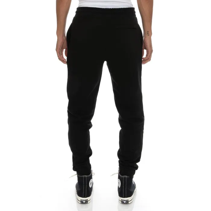 Logo Fleece Zanok Sweatpants 8211 Black Black Kappa Mens Sweatsuits Near Me