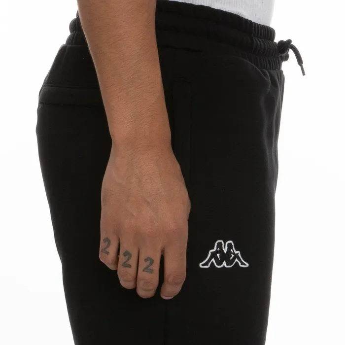 Logo Fleece Zanok Sweatpants 8211 Black Black Kappa Mens Sweatsuits Near Me