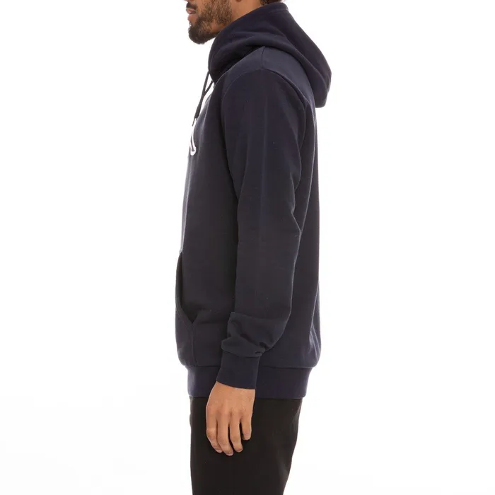 Logo Fleece Zavrok Hoodie 8211 Navy Blue Navy Blue Kappa Mens Retro Sport