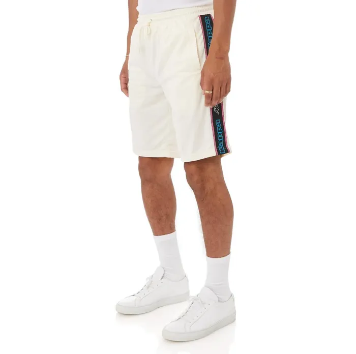 Logo Tape Aedi 2 Shorts 8211 Cream Cream Kappa Mens Retro Sport Gift Ideas
