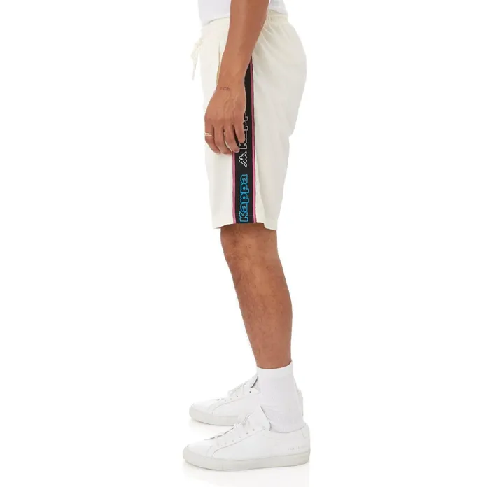 Logo Tape Aedi 2 Shorts 8211 Cream Cream Kappa Mens Retro Sport Gift Ideas