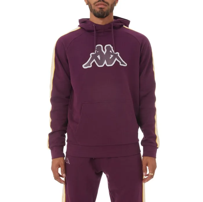 Logo Tape Apet 2 Hoodie 8211 Violet Violet Kappa Mens Sweatsuits