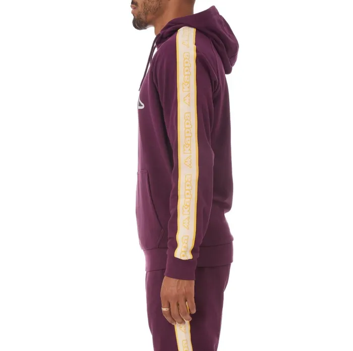 Logo Tape Apet 2 Hoodie 8211 Violet Violet Kappa Mens Sweatsuits