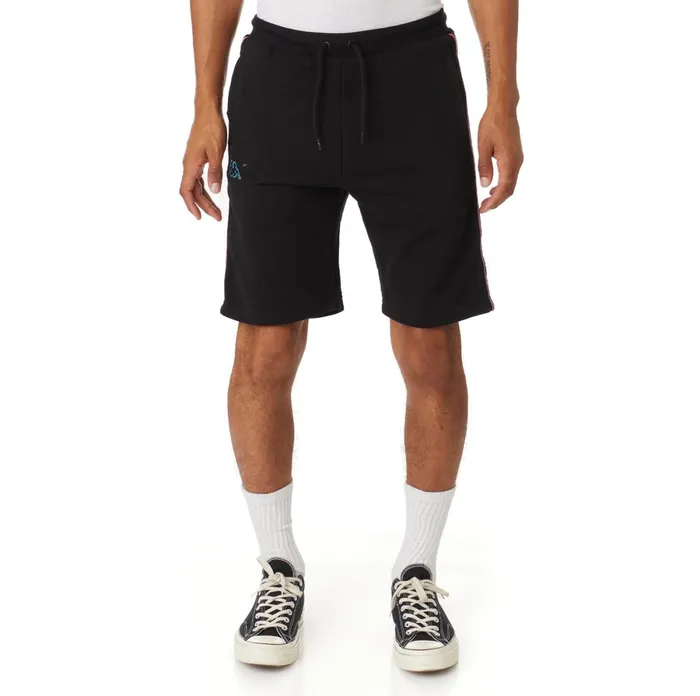 Logo Tape Asved 2 Shorts 8211 Black Black Kappa Mens Retro Sport Christmas Gift Logo Tape Asved 2 Shorts 8211 Black Black Kappa Mens Retro Sport Christmas Gift