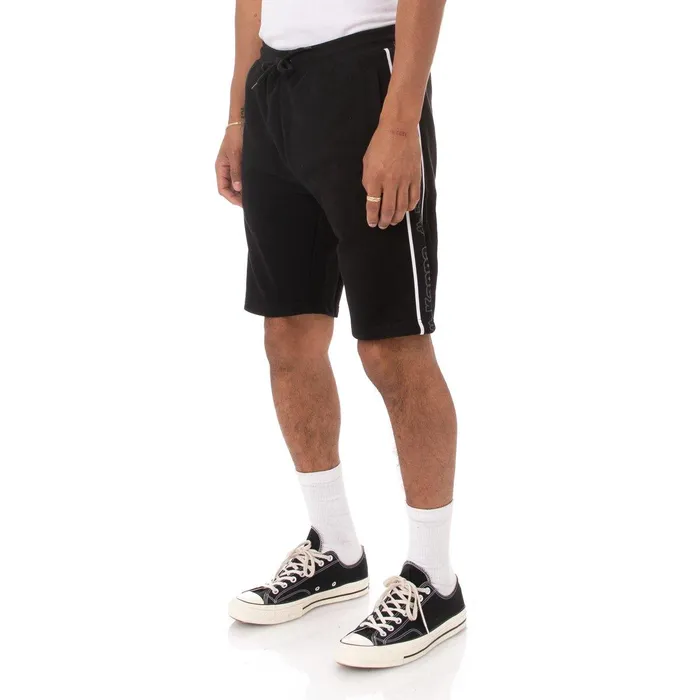 Logo Tape Asved 2 Shorts 8211 Black Grey White Black Grey White Kappa Mens Retro Sport On Sale