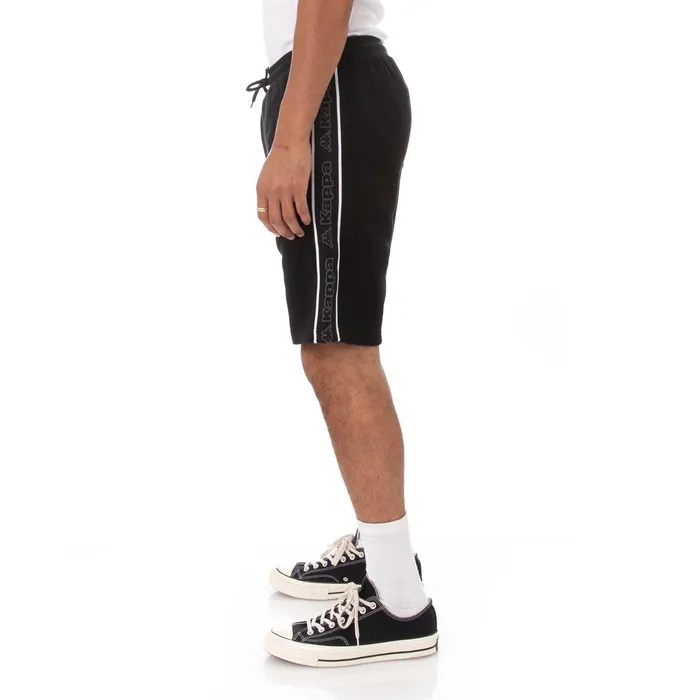 Logo Tape Asved 2 Shorts 8211 Black Grey White Black Grey White Kappa Mens Retro Sport On Sale