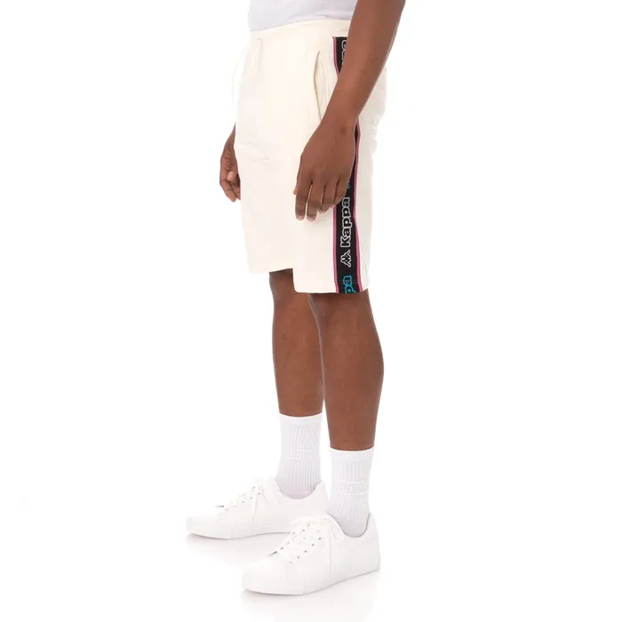 Logo Tape Asved 2 Shorts 8211 Cream Cream Kappa Mens Retro Sport Gift 4 You