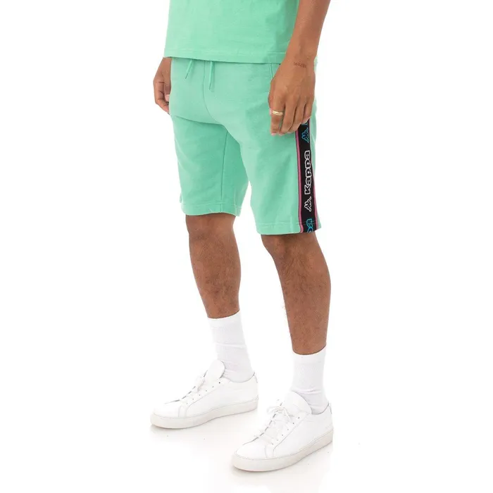Logo Tape Asved 2 Shorts 8211 Green Green Kappa Mens Retro Sport Christmas Gift