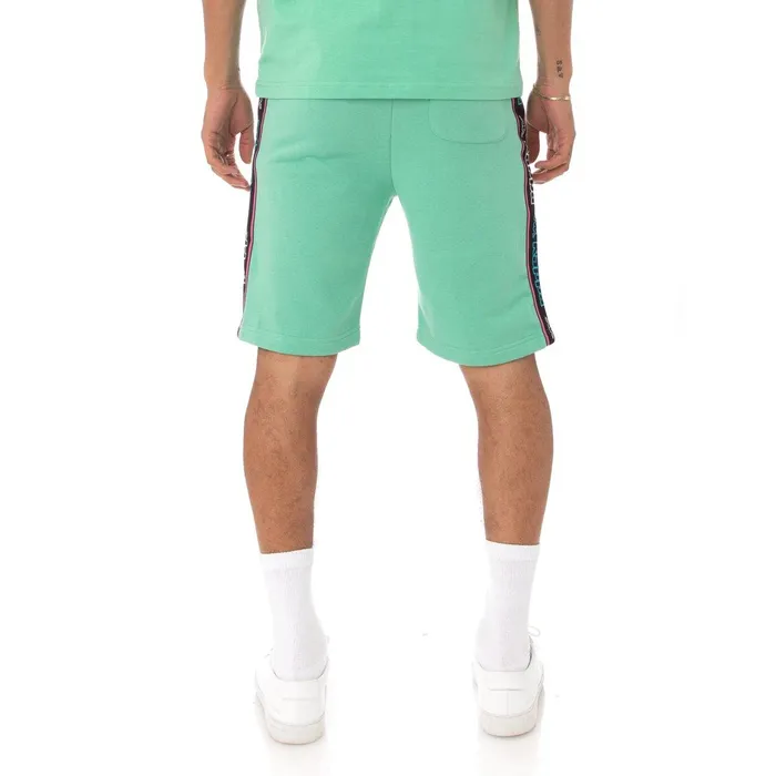 Logo Tape Asved 2 Shorts 8211 Green Green Kappa Mens Retro Sport Christmas Gift