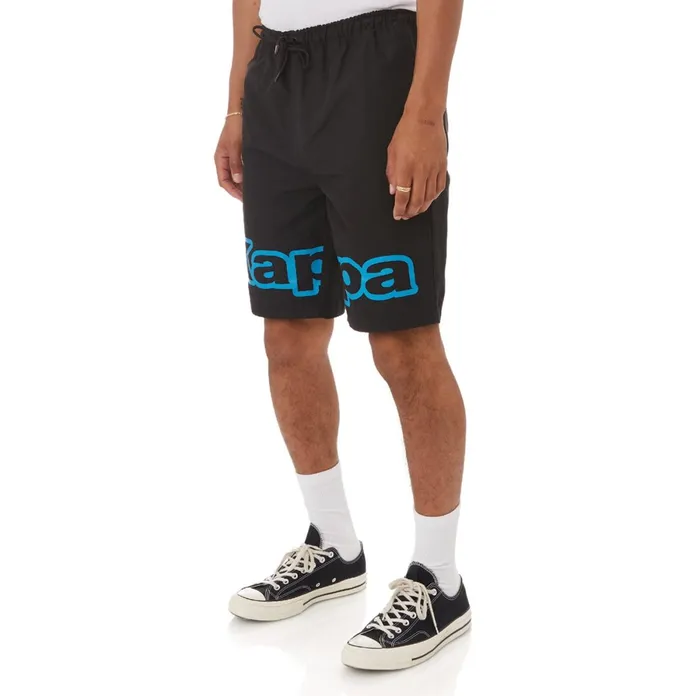 Logo Tape Colm Shorts 8211 Black Black Kappa Mens Track Suits Online Shopping