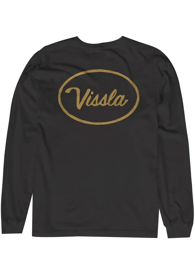 Long Sleeve Tees Men Vissla Station Ls Pkt Tee Phantom