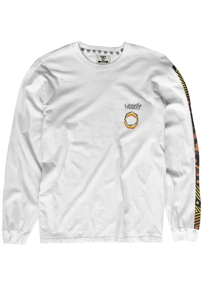 Long Sleeve Tees Men Vissla Woodside Ls Tee White