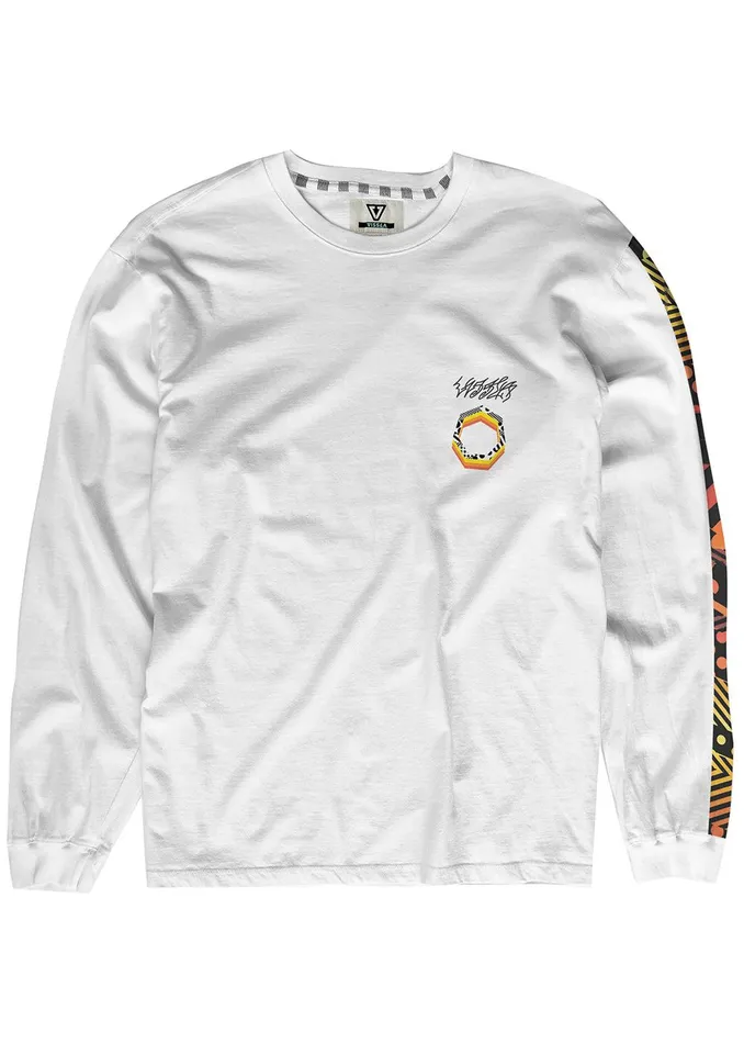 Long Sleeve Tees Men Vissla Woodside Ls Tee White