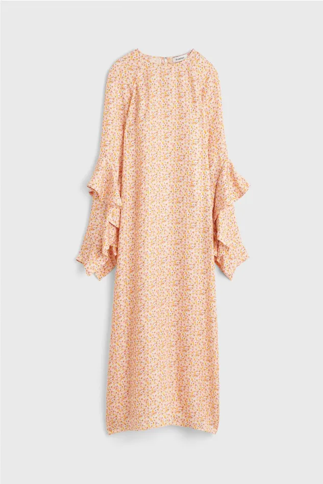 Louisiana Floral Dress Whipped Cream Saffron Women Rodebjer Dresses and Caftans