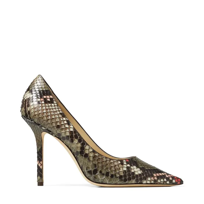 Love 100 SeaGreen Dgrad Painted Python Pumps Sea Green Mix Women JIMMY CHOO Pumps Love 100 SeaGreen Dgrad Painted Python Pumps Sea Green Mix Women JIMMY CHOO Pumps
