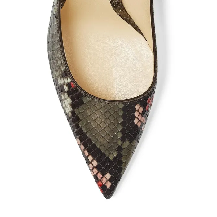 Love 100 SeaGreen Dgrad Painted Python Pumps Sea Green Mix Women JIMMY CHOO Pumps