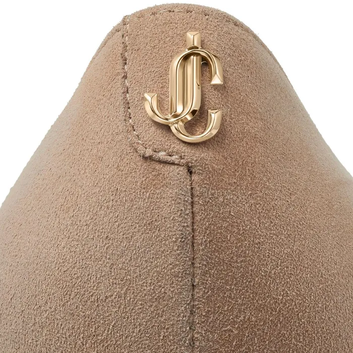 Love 65 Ballet Pink Suede Pointed Pumps With Jc Emblem Ballet Pink Women JIMMY CHOO Pumps