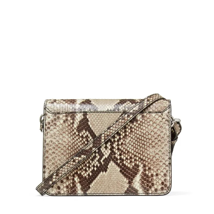 Madeline Shoulder Bag Natural Python Shoulder Bag With Crystal Buckle Natural Women JIMMY CHOO Crossbody Bags