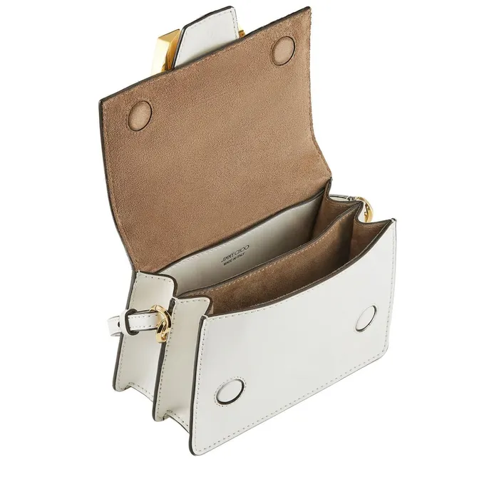 Madeline Shoulder BagS Latte Calf Leather Shoulder Bag S With Metal Buckle Latte Women JIMMY CHOO Crossbody Bags