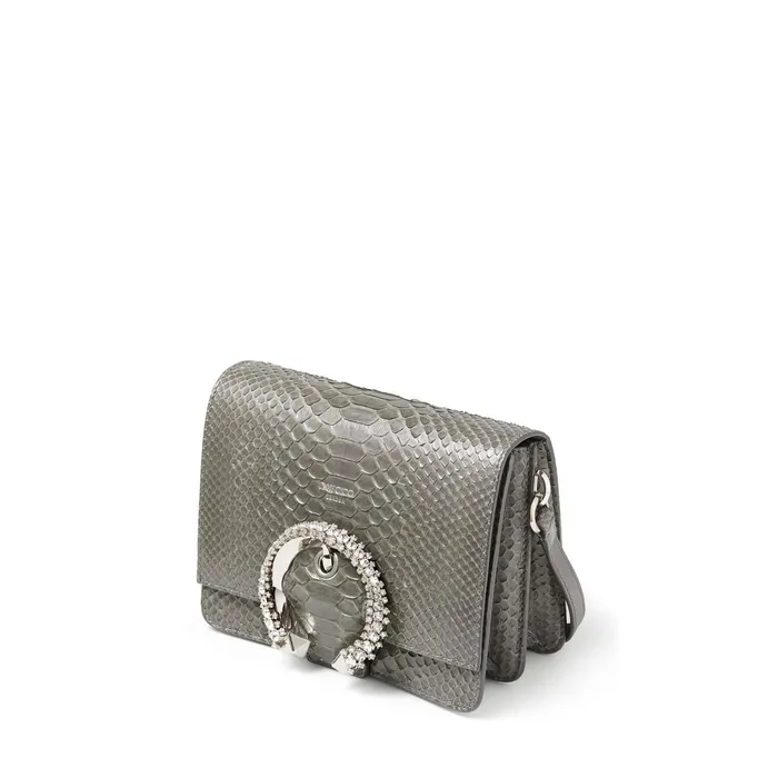 Madeline Shoulder Dusk Snakeskin Shoulder Bag With Crystal Buckle Dusk Women JIMMY CHOO Crossbody Bags