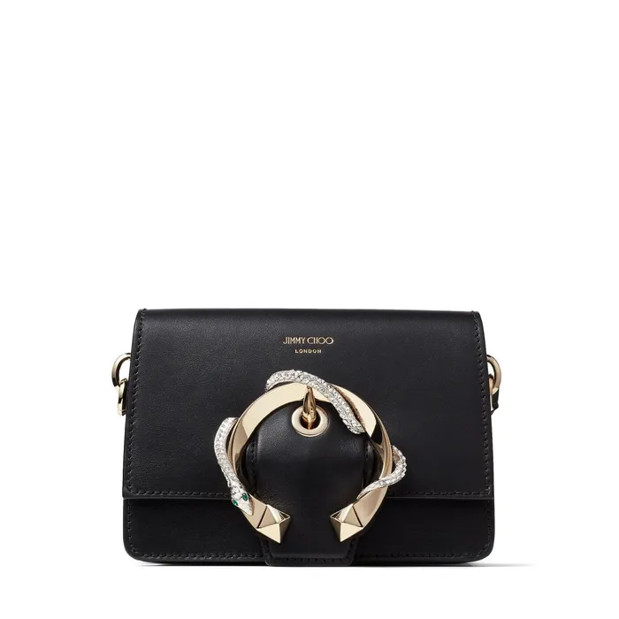 Madeline ShoulderS Black Smooth Calf Leather Shoulder Bag With Snake Buckle Black Women JIMMY CHOO Crossbody Bags Madeline ShoulderS Black Smooth Calf Leather Shoulder Bag With Snake Buckle Black Women JIMMY CHOO Crossbody Bags