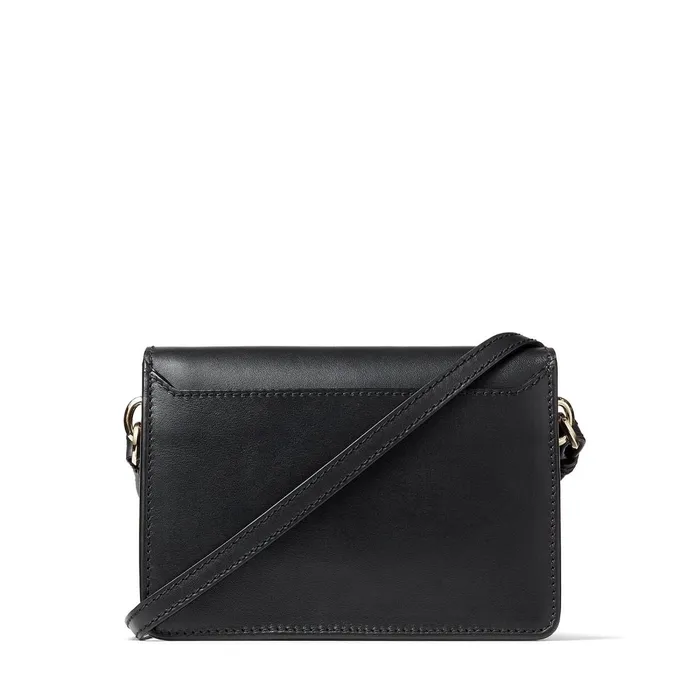 Madeline ShoulderS Black Smooth Calf Leather Shoulder Bag With Snake Buckle Black Women JIMMY CHOO Crossbody Bags