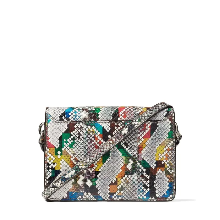 Madeline ShoulderS Multicolour Glossy Rainbow Elaphe Shoulder Bag With Metal Stone Buckle Multi Mix Women JIMMY CHOO Crossbody Bags