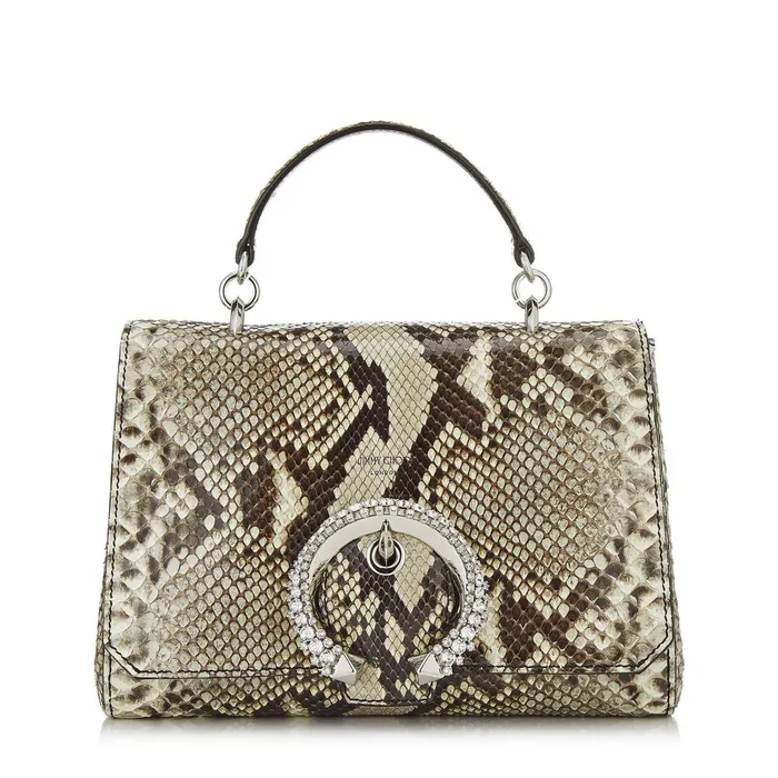 Madeline Top Handle Natural Python Top Handle Bag With Crystal Buckle Natural Women JIMMY CHOO Top Handle Bags Madeline Top Handle Natural Python Top Handle Bag With Crystal Buckle Natural Women JIMMY CHOO Top Handle Bags