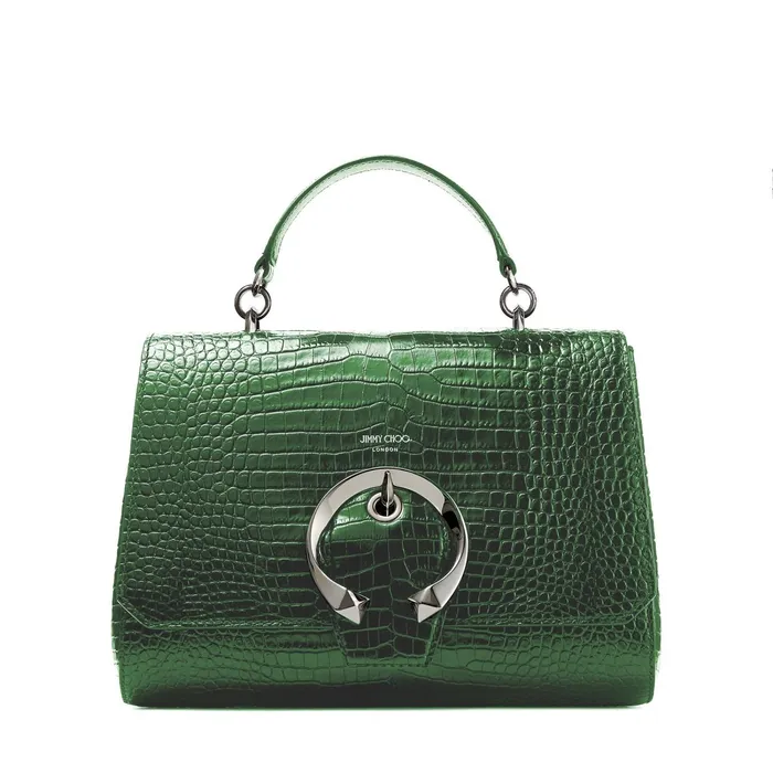 Madeline Tophandle Cactus CrocEmbossed Leather Top Handle Handbag Cactus Women JIMMY CHOO Top Handle Bags Madeline Tophandle Cactus CrocEmbossed Leather Top Handle Handbag Cactus Women JIMMY CHOO Top Handle Bags