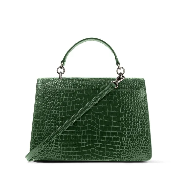 Madeline Tophandle Cactus CrocEmbossed Leather Top Handle Handbag Cactus Women JIMMY CHOO Top Handle Bags